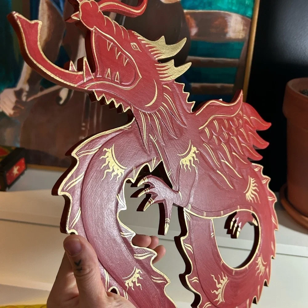 Fierce Red Dragon Wall Decor Indonesia - Picture 2 of 12